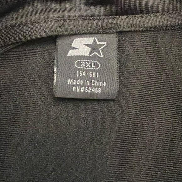 🛍️2 for $25 Sale🛍️ Starter Jacket Men's Size 3XL Black Grey stripes Zip‎ Up - Picture 13 of 15